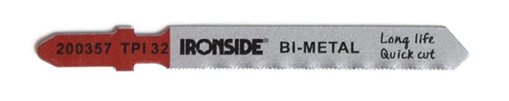 Ironside Jigsaw Blade T118G - 76mm, Metal, 32 TPI, 5PCS, 200357
