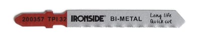 Ironside Jigsaw Blade T118G - 76mm, Metal, 32 TPI, 5PCS, 200357