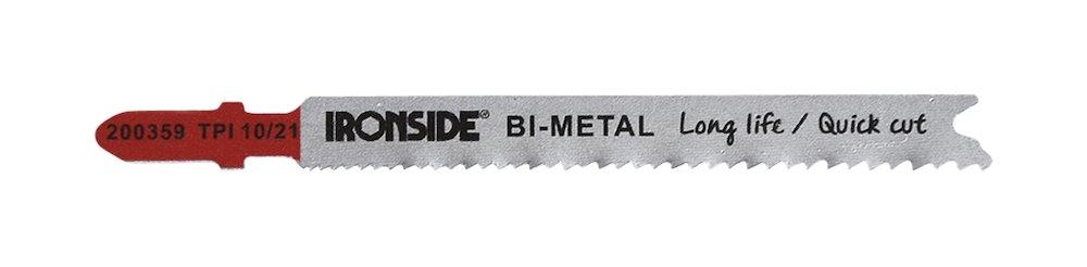 Ironside Jigsaw Blade T123X - 100mm, Metal, aluminium, 10 TPI, 5PCS, 200359