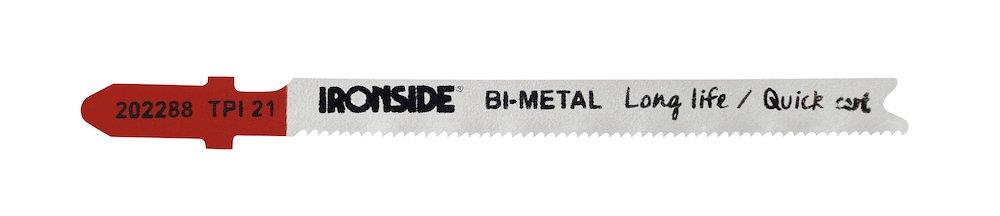 Ironside Jigsaw Blade T218A - 92mm, Metal, 21 TPI, 3PCS, 202288