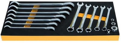 Ironside module Tool Assortment ringspanner ratchet wrenches 8-19mm - 16PCS, 188mm, 403mm, 1/3 drawer