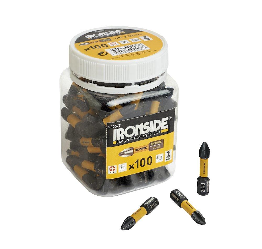 Ironside Power Bits phillips torsion - 100PCS