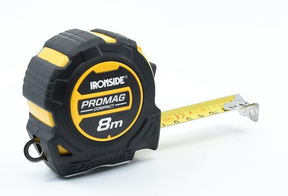 Ironside PROMAG Measuring Tape with magnet - 25mm, EC2, steel, ABS plastic housing, 103200