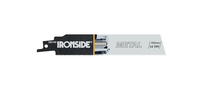 Ironside Reciprocating Saw Blade Bi-metal CO8 - 152mm, 14 TPI, Stainless steel, pipe, metal, 5, 202185