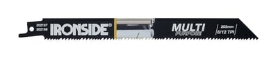 Ironside Reciprocating Saw Blade Bi-metal CO8 - 203mm, 12 TPI, Stainless steel, universal, 5, 202197
