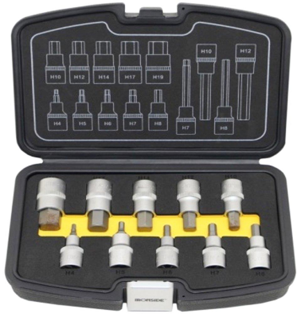 Ironside Hex Socket Set - 10 Pieces, 1/2" Drive, Ref 203168
