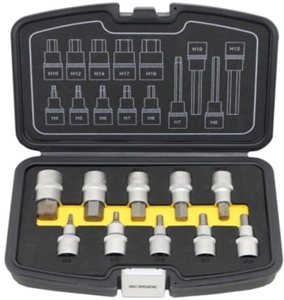 Ironside Hex Socket Set - 10 Pieces, 1/2" Drive, Ref 203168