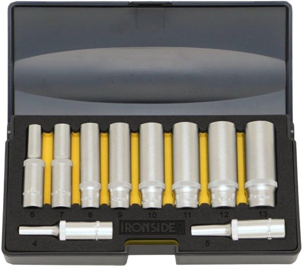 Ironside Socket Set long 6KT. - 10PCS, 1/4", 203171