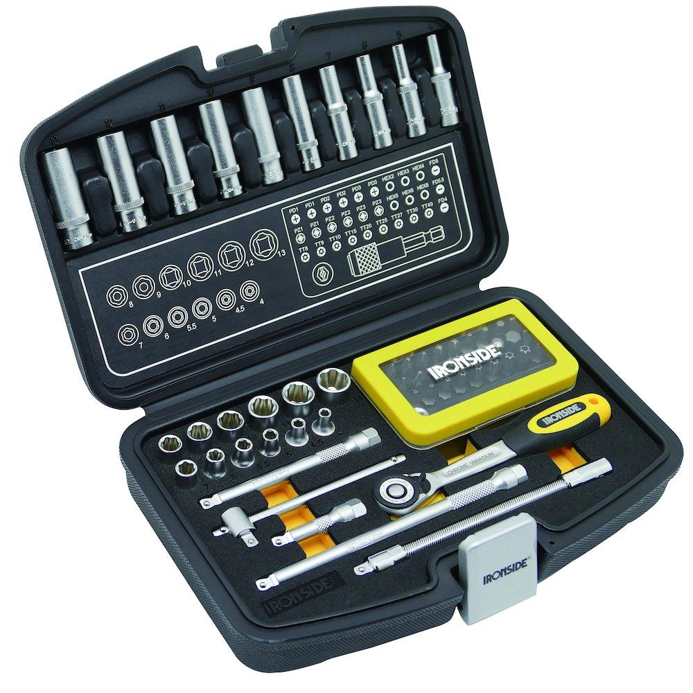 Ironside Socket Wrench Set - 1/4", 60PCS