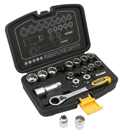 Ironside Socket Wrench Set through - 1/4 & 3/8", 17PCS, 116015