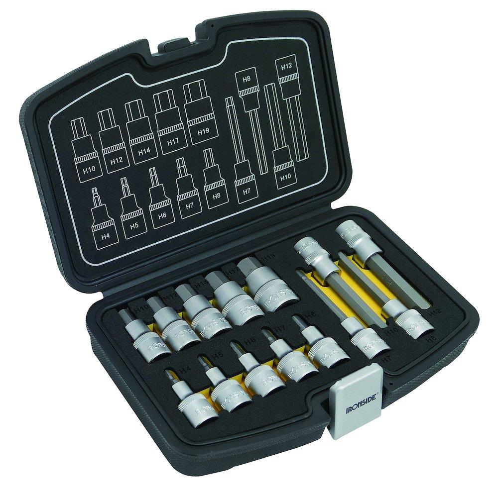 Ironside Sockets in Set, Hex Socket - 14 pcs, 1/2" drive