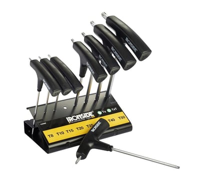 Ironside Torx Key Set m/T-handle - T8-T40, 8PCS, 102469