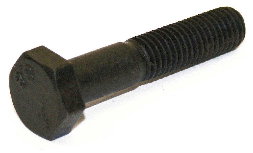ISO 4014 / DIN 931 Hex Head Bolt Grade 8.8 Untreated Black - M6 x 100 mm, 100 pcs