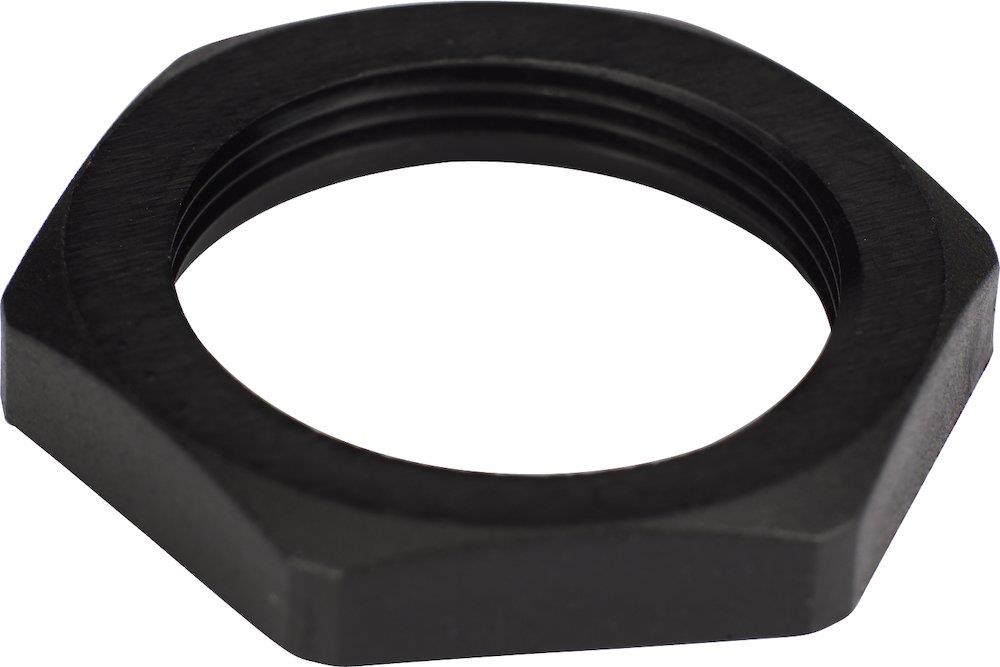 Jacob Hexagonal Locknut 50-M-PA Nut - M20, black, PA ( Polyamide )