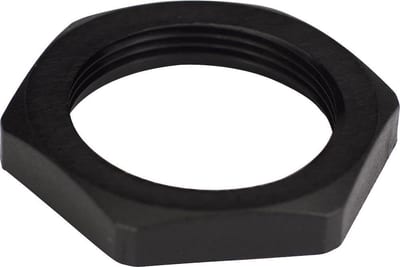 Jacob Hexagonal Locknut 50-M-PA Nut - M40, black, PA ( Polyamide )