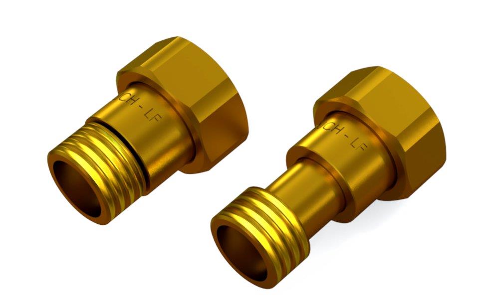 JCH 2076 Meter union brass - 1/2", 3/4", 10bar