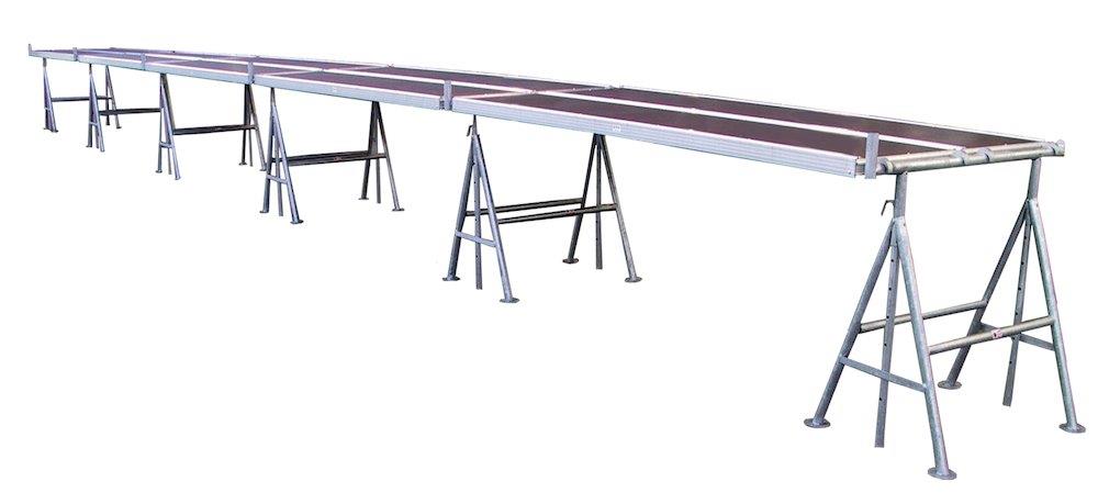 Jumbo Professional Trestle Scaffold w/6 trestles & 10 decks - 3.9M, 1.2M, 15.3M