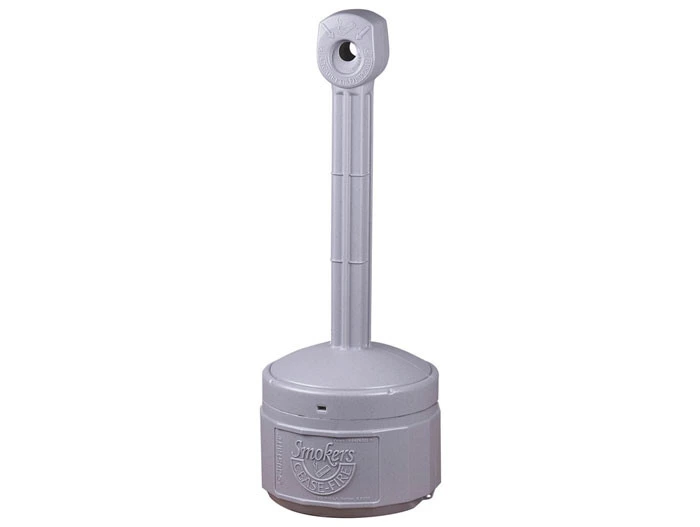 1 Gallon Plastic Outdoor Ashtray, Personal Smoker's Ceasefire®, Pewter Gray - 26806