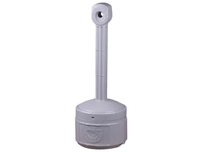 1 Gallon Plastic Outdoor Ashtray, Personal Smoker's Ceasefire®, Pewter Gray