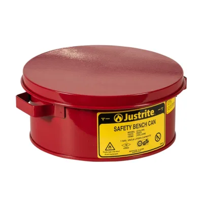 1 Gallon Steel Bench Can, with Perforated Dasher Plate, without Parts Basket, Red