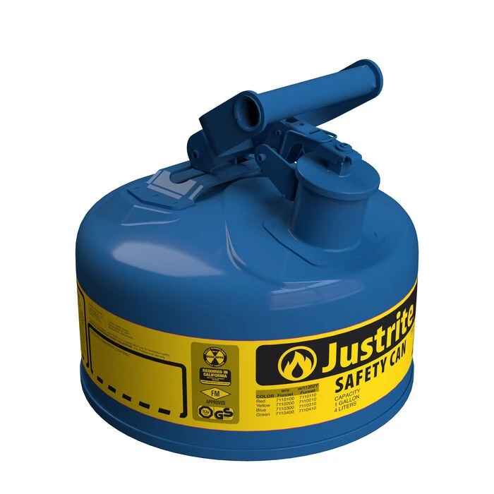 1 Gallon Steel Safety Can for Kerosene, Type I, Flame Arrester, Blue - 7110300