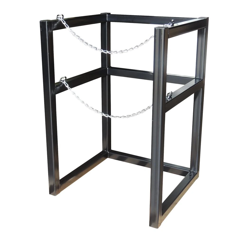 1 Wide by 1 Deep, Cryogenic Gas Cylinder Storage Rack, 1 Cylinder Capacity, 22" Max Diameter, Steel - 35186