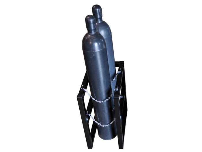 1 Wide by 2 Deep, Gas Cylinder Barricade Rack, 2 Cylinder Capacity - 35084