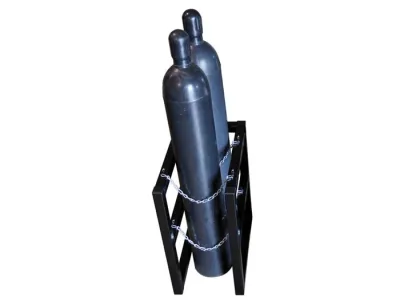 1 Wide by 2 Deep, Gas Cylinder Barricade Rack, 2 Cylinder Capacity