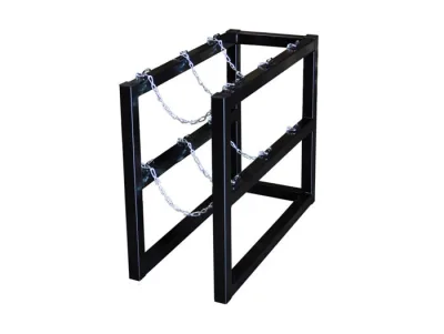 1 Wide by 3 Deep, Gas Cylinder Barricade Rack, 3 Cylinder Capacity