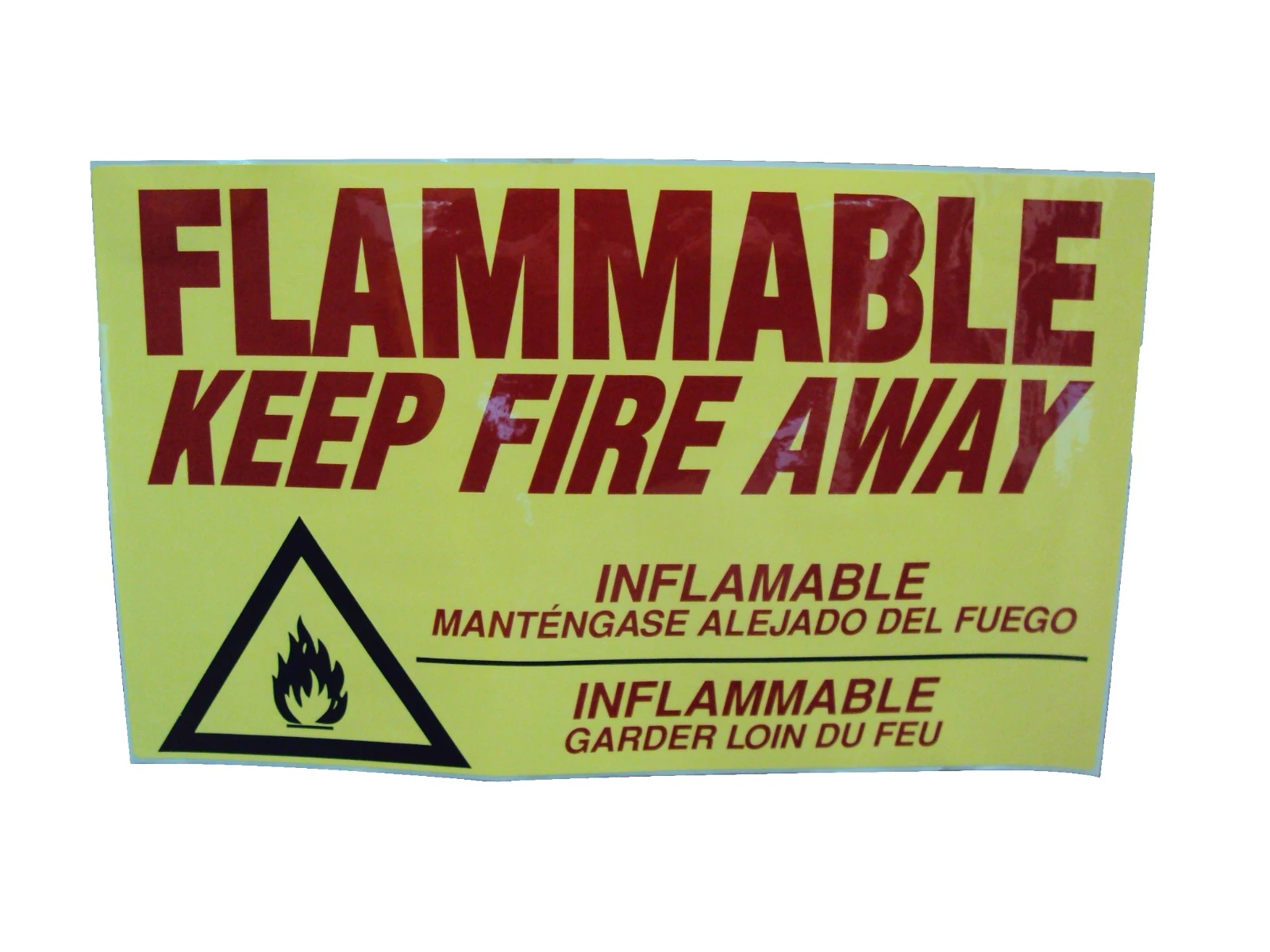 10.25" x 6.5" Small FLAMMABLE Label - C97S