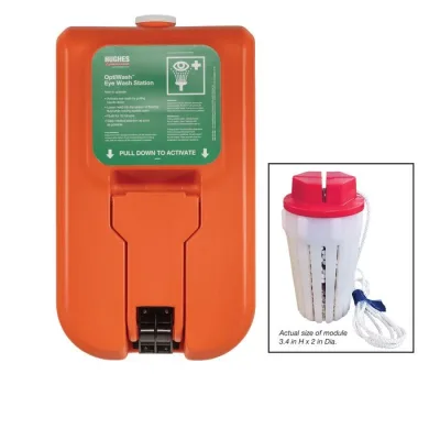 10 Gallon Hughes Self-Contained Gravity-Fed Eyewash Station with Water Treatment Module AQ60 - 10GFEWAQ