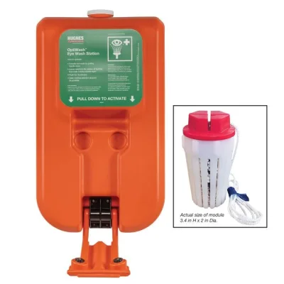 10 Gallon Hughes Self-Contained Gravity-Fed Eyewash Station with Water Treatment Module, Pallet of 20 - 10GFEWPAQ