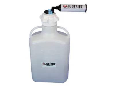 10 Liter HDPE Carboy with Filter Kit, VaporTrap™, 4 Ports 1/8" Tubing, 3 Ports 1/4" Tubing, 83mm Cap