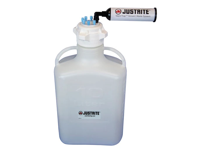 10 Liter HDPE Carboy with Filter Kit, VaporTrap™, 6 Ports 1/8" Tubing, 83mm Cap - 12802