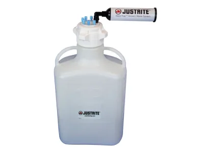10 Liter HDPE Carboy with Filter Kit, VaporTrap™, 6 Ports 1/8" Tubing, 83mm Cap
