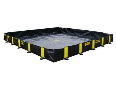 10' x 10' x 12", 745 Gallon Spill Capacity, Drive Over Berm, Rigid-Lock QuickBerm®, Black