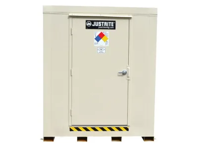 12-drum, Explosion Relief Panels, 4-Hour Fire-Rated Outdoor Safety Locker