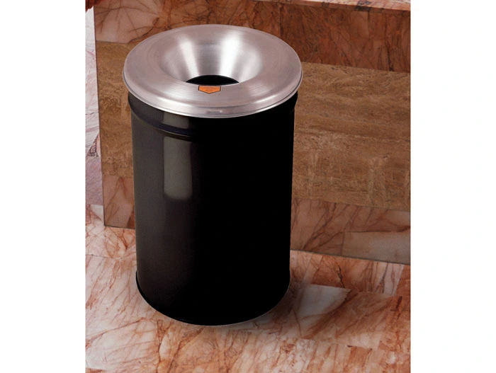 12 Gallon Cease-Fire® Waste Receptacle, Safety drum Can with Aluminum Head, Black - 26612K