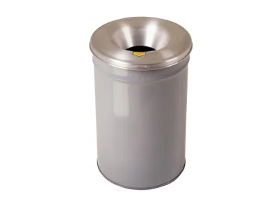 12 Gallon Cease-Fire® Waste Receptacle,Safety drum Can with Aluminum Head, Gray - 26612G