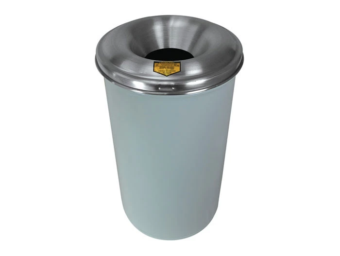 12 Gallon, Cease-Fire® Waste Receptacle, Safety drum Can with Aluminum Head, White - 26612W