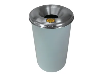 12 Gallon, Cease-Fire® Waste Receptacle, Safety drum Can with Aluminum Head, White - 26612W