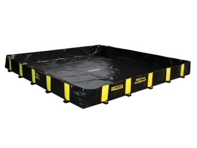 12' x 12' x 12", 1075 Gallon Spill Capacity, Drive Over Berm, Rigid-Lock QuickBerm®, Black