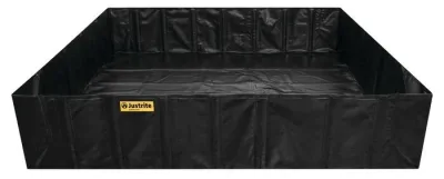12' x 12' x 24", 2154 Gallon Spill Capacity, Spill Berm with Angle Brackets, QuickBerm®, Black