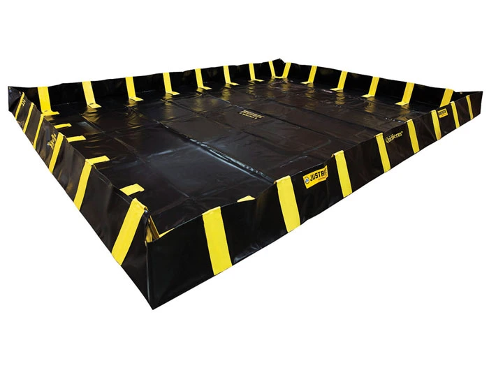 12' x 20' x 12", 1795 Gallon Spill Capacity, Spill Containment Berm with Inside Wall Supports, QuickBerm®, Black - 28548