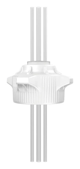 120mm Carboy Cap with Two 1/4" and One 3/8" OD Tubes, 37" Length, Open Top - 12899