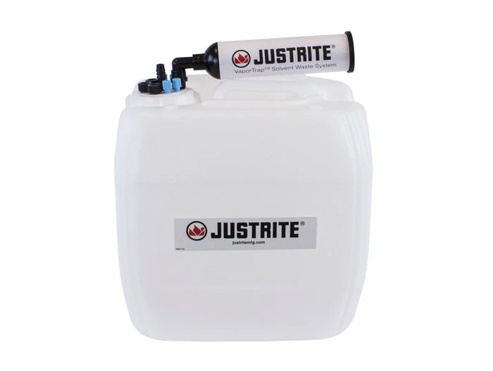 13.5 Liter HDPE Carboy with Filter Kit, UN/DOT Certfied, VaporTrap, 4 Ports 1/8" OD Tubing, 3 Ports 1/4" OD Tubing, 70mm Cap - 12842