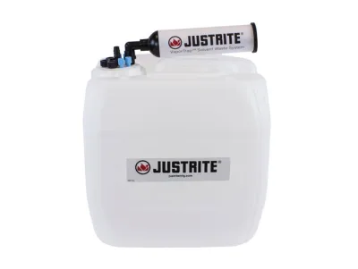 13.5 Liter HDPE Carboy with Filter Kit, UN/DOT Certfied, VaporTrap, 4 Ports 1/8" OD Tubing, 3 Ports 1/4" OD Tubing, 70mm Cap