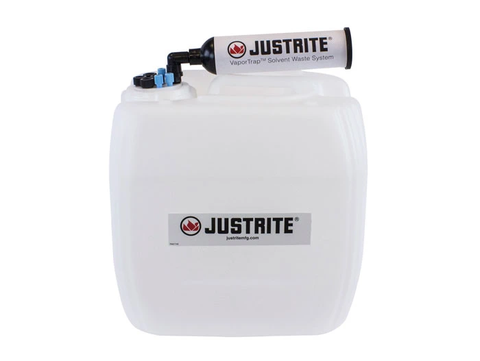 13.5 Liter HDPE Carboy with Filter Kit, UN/DOT Certfied, VaporTrap, 4 Ports 1/8" OD Tubing, 4 Ports 1/4" OD Tubing, 70mm Cap - 12844