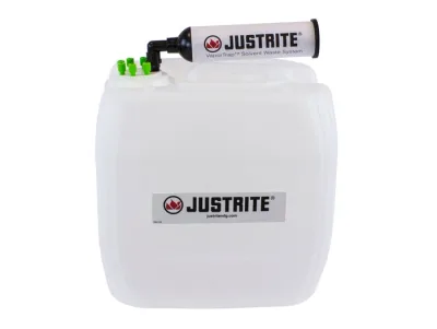 13.5 Liter HDPE Carboy with Filter Kit, UN/DOT Certfied, VaporTrap, 6 Ports 1/16" Tubing, 70mm Cap