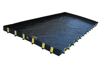 14' x 56' x 12", 5027 Gallon Spill Capacity, Drive Over Berm, Rigid-Lock QuickBerm®, Black